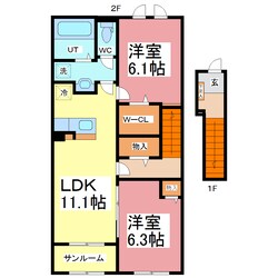 ウェルス　サウンド　ウエストの物件間取画像